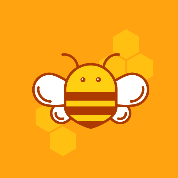 Honey Bee Logo in Illustrator