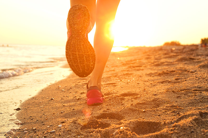 Running on the Beach