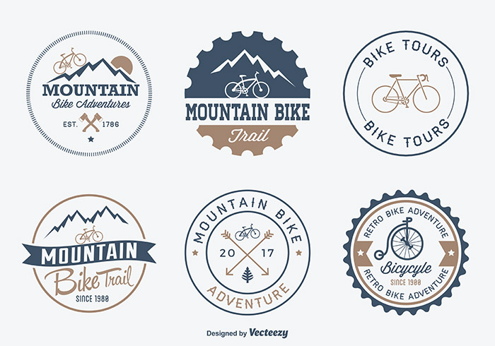 Free Bicycle Adventure Vector Badges