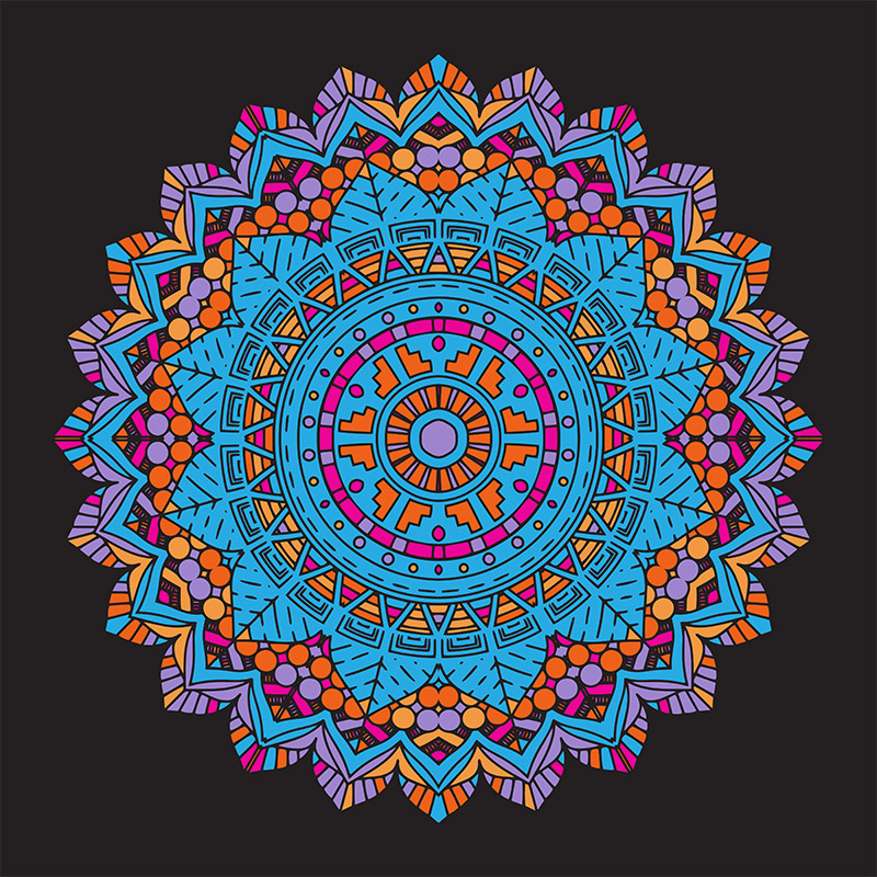 Abstract colourful mandala background