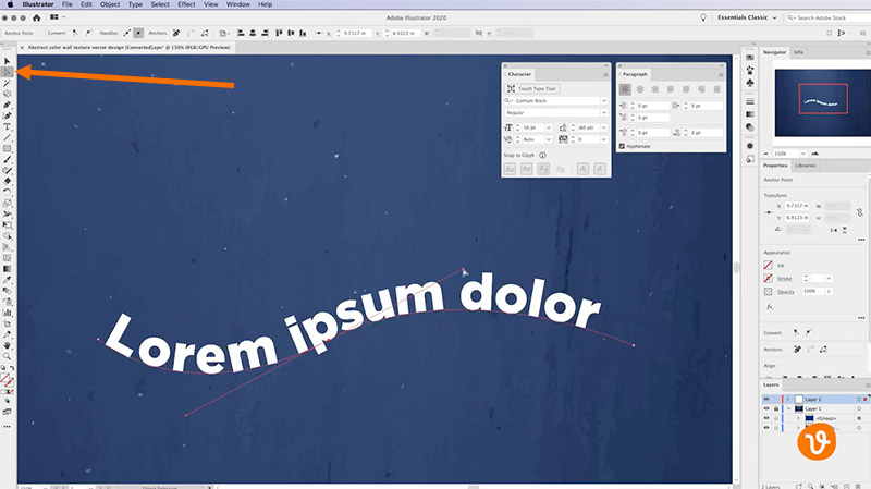 Working with text in Illustrator