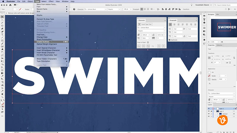 Working with text in Illustrator