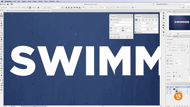 Working with text in Illustrator