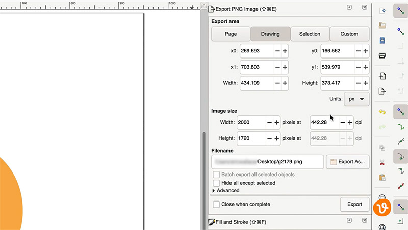 How to Export Image from Inkscape for PowerPoint