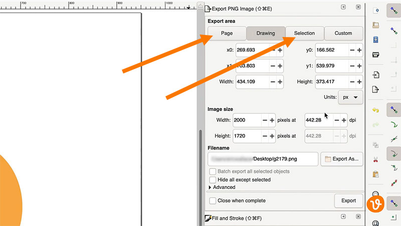 How to Export Image from Inkscape for PowerPoint