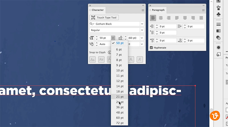 Working with text in Illustrator