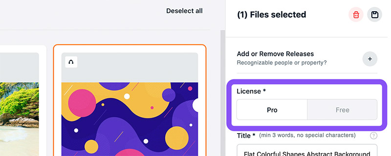 License Toggle