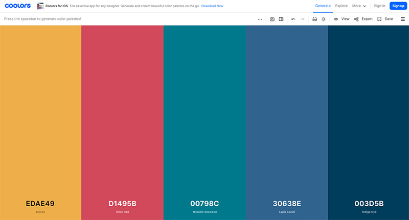 Cornwall Forudsætning Hollywood 10 of the Best Free Color Palette Generators for Color Schemes