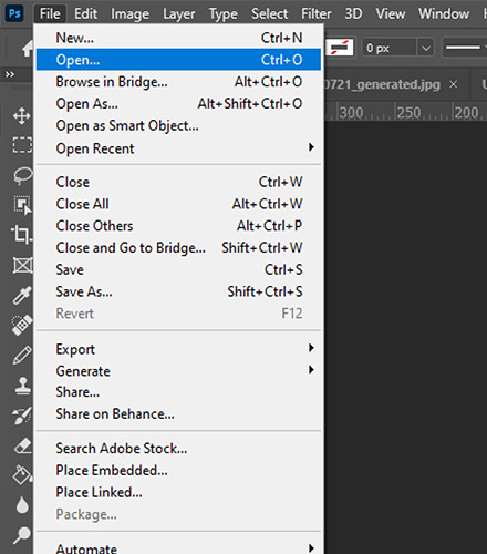 Open EPS in Photoshop