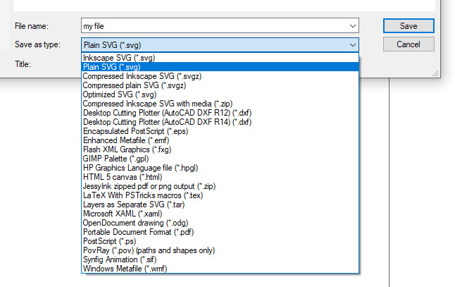 Saving in SVG Format Saving in SVG Format