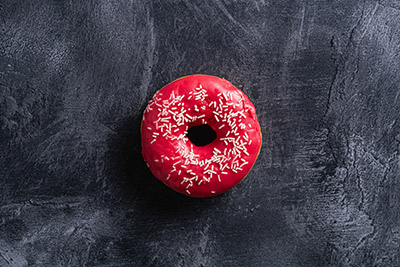 Donut on Dark Background