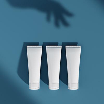 3D rendering and mockup of cosmetic tubes