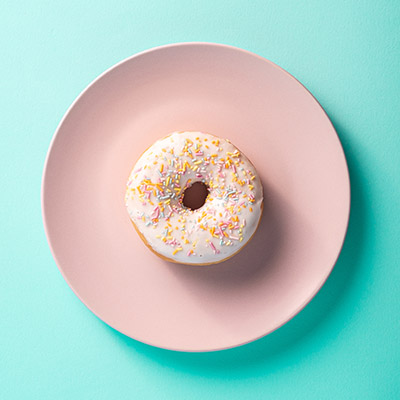 Donut on a plate
