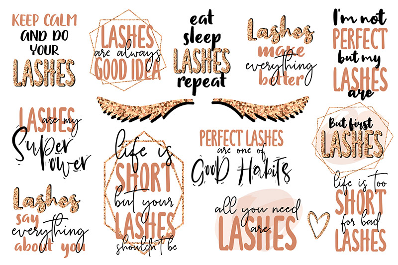 Inspiration lettering quotes about lash and for lash masters